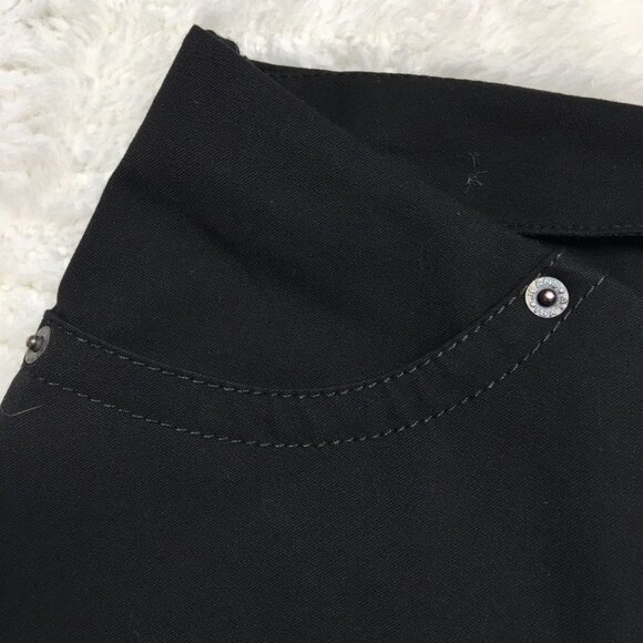 Alysi Women's Black Straight Slacks Trousers Pants Size 8 - Picture 12 of 14